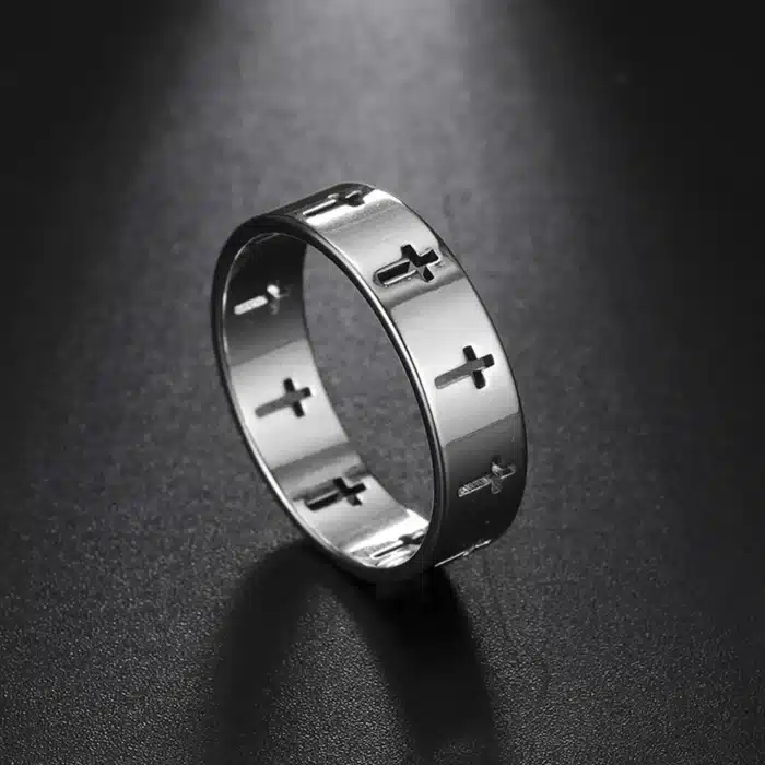 Bague croix chretienne 1