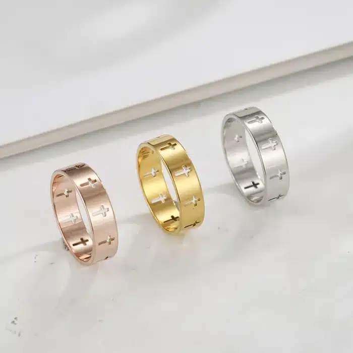 Bague croix chretienne 2